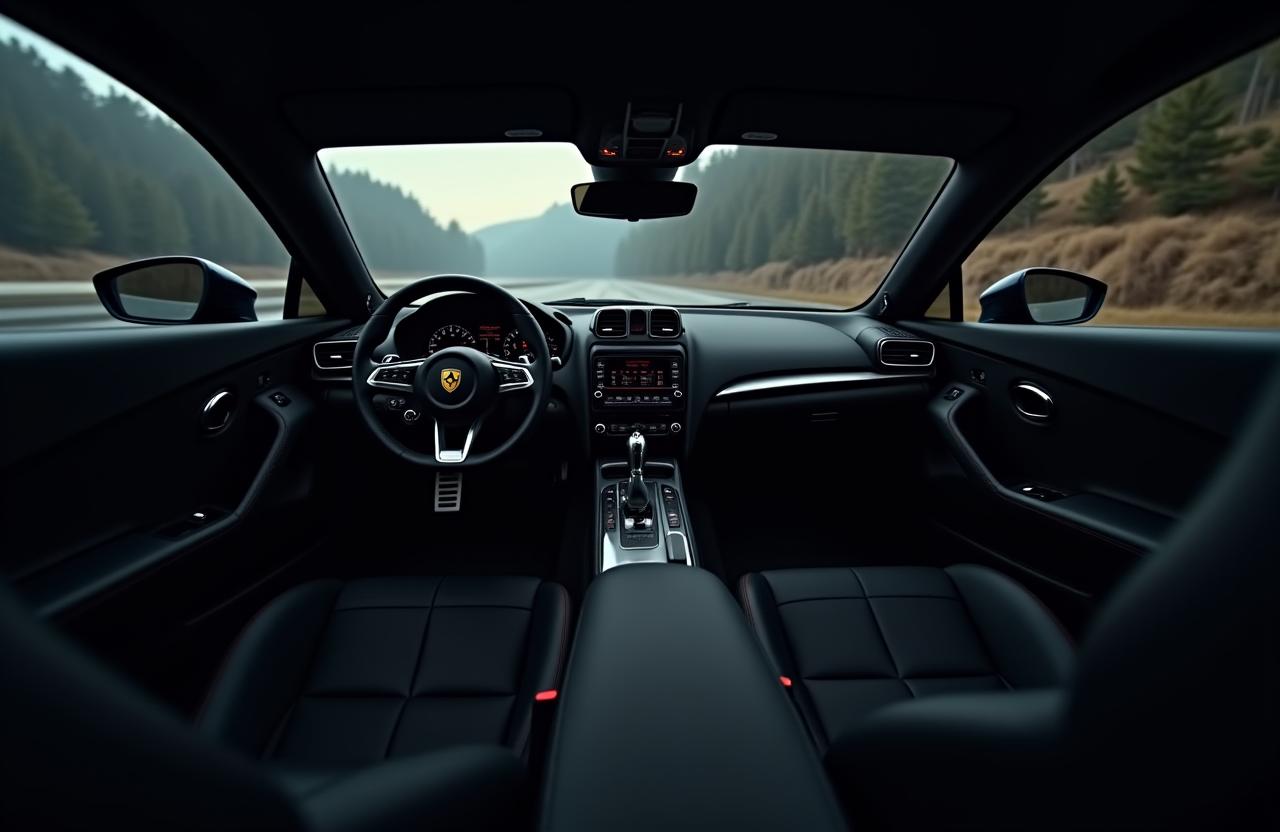 Exklusives Interieur eines modernen Sportwagens